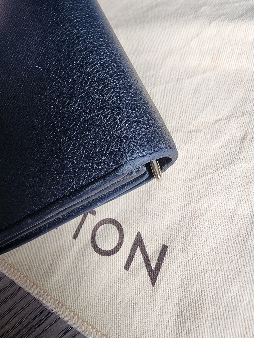 Authentic Louis Vuitton Black Leather Lockme Wallet - Picture 8 of 16